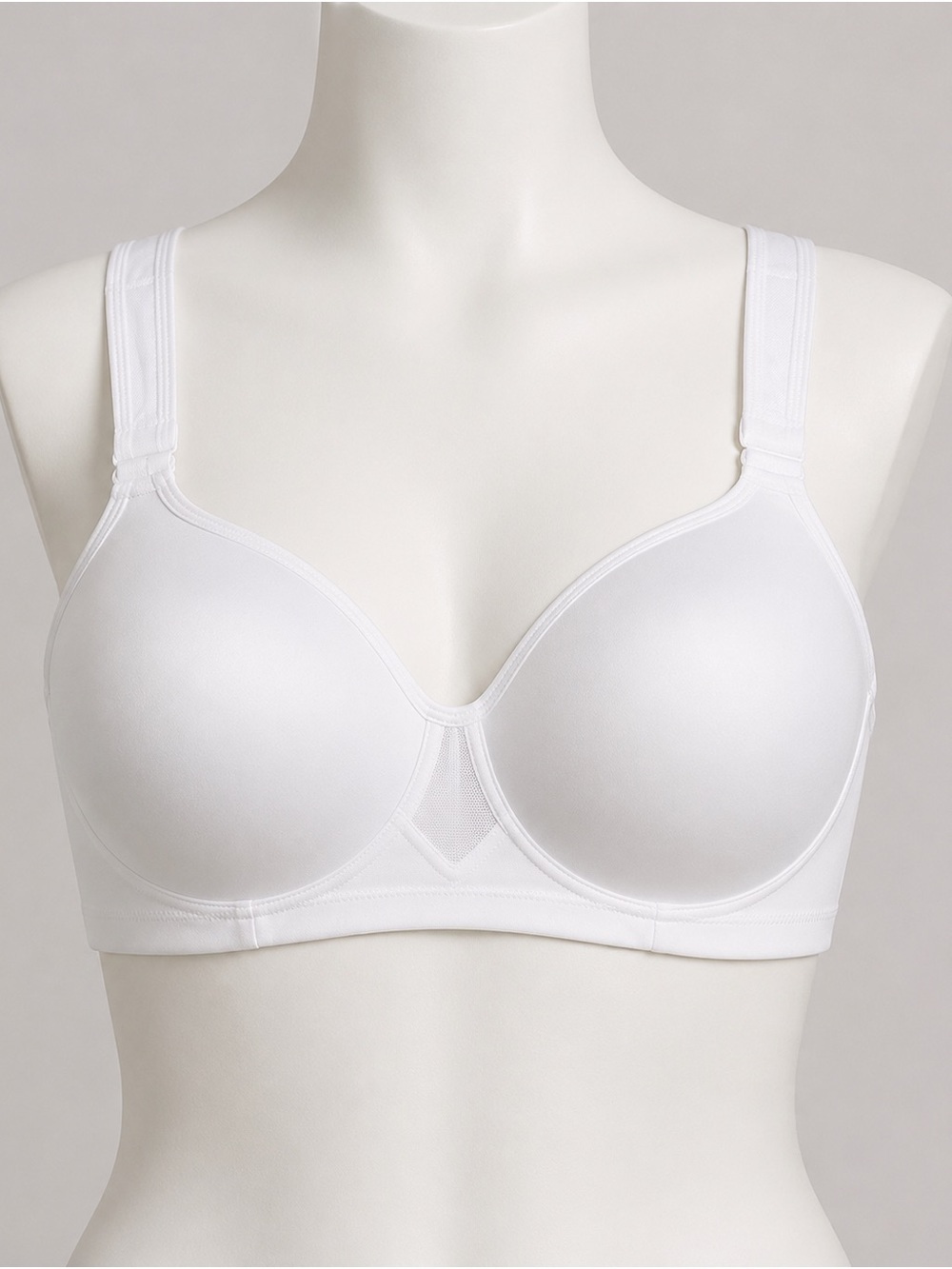 Vanity Fair White Bra 38DD Full Coverage Wireless Plus Size NWOT